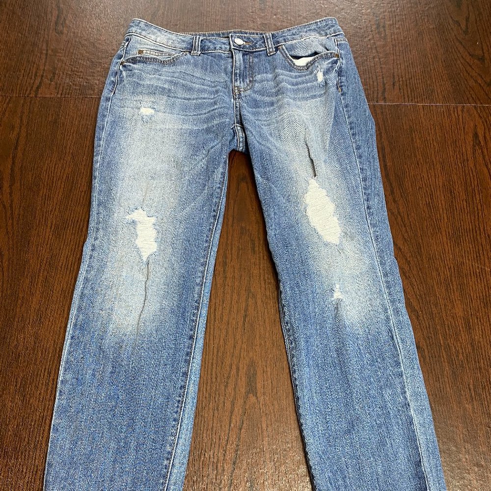 Jennifer Lopez Boyfriend Jeans Size 2 Distressed